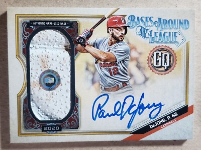 2020 Topps Gypsy Queen Paul DeJong Auto Game Used Base /20 Cardinals