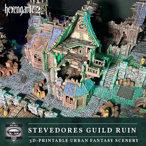 Stevedores Guild Ruin Hexengarde 2 - Warhammer Mordheim Trench Crusade Terrain - Picture 2 of 10