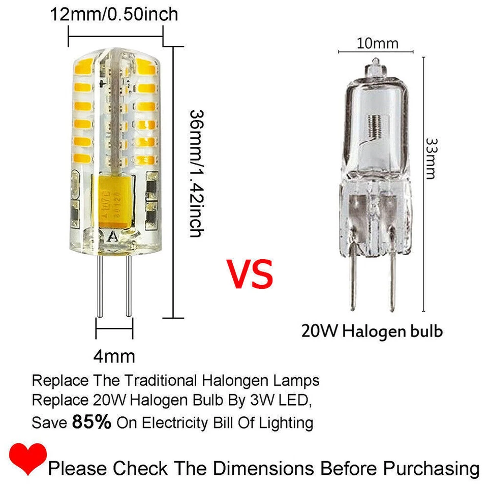 6x 10x 3W Mini G4 LED Corn Light Bulbs 220V 12V Bi Pin Base 20W Equivalent Lamps - Image 2 of 4