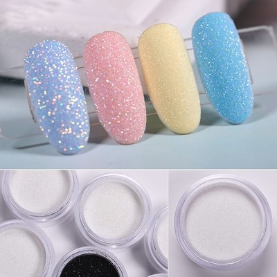 Candy Color Nails Glitter - Sugar Coating Effect Powder Manicure Nail Art Decor