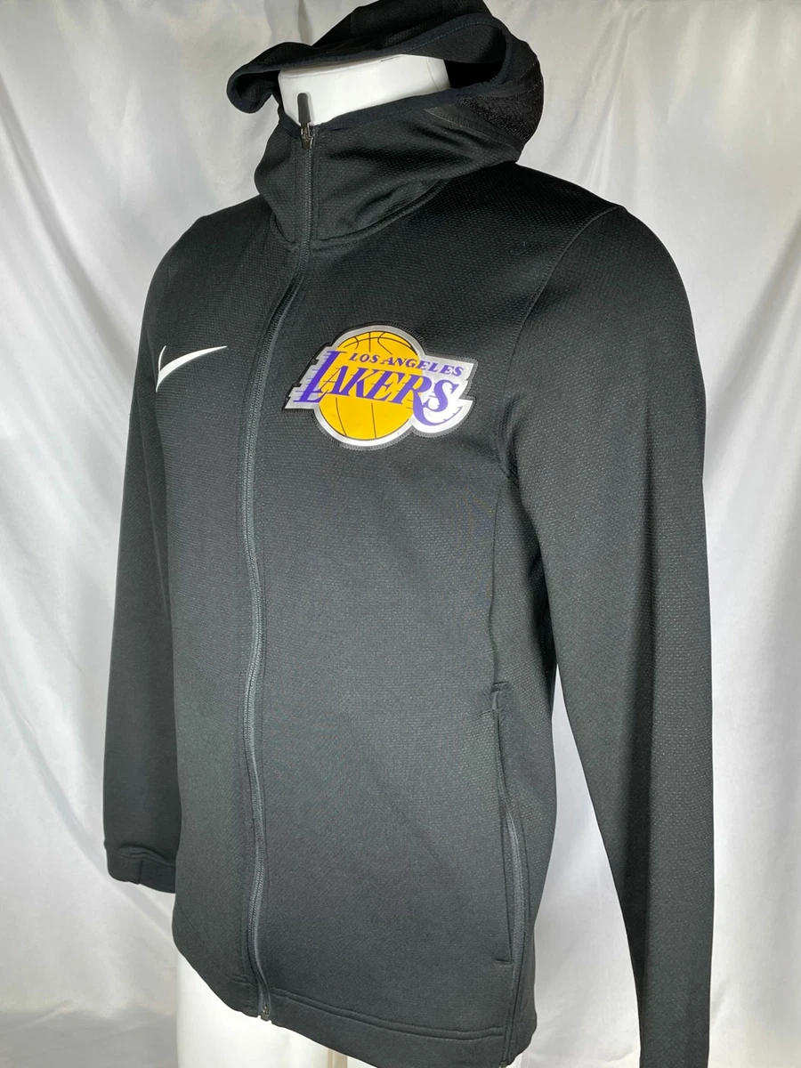 Los Angeles Lakers NIKE NBA Black Showtime Full-Zip Hoodie Jacket