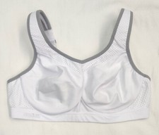 Glamorise Sport Women's Underwire High Impact Bra 9066-WT/GRY- 38C 