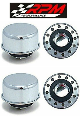 Chrome Oil Breather Cap Valve Cover Twist On In FITS ALUMINUM COVERS A25x 2 PACK