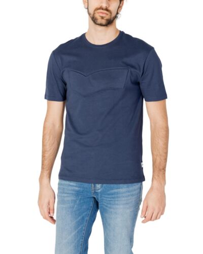 Gas Plain Short Sleeve T-shirt  -  T-Shirts  - Blue - Picture 1 of 4
