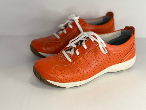 Dansko Hillary Leather Orange Sneakers Tennis Shoes Womens Size 36 (US 5.5-6) - 第 2/14 張圖片