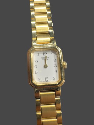Vintage Seiko Quartz Women's Wrist Watch Gold Tone 4N00-5118 Japan