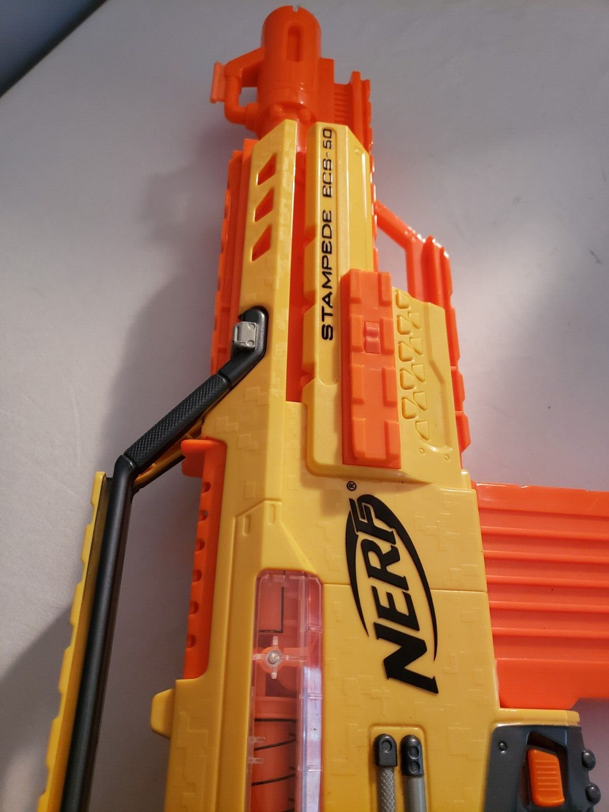 Nerf STAMPEDE ECS-50 N-Strike Automatic BLASTER W/ 18 dart mag no ammo
