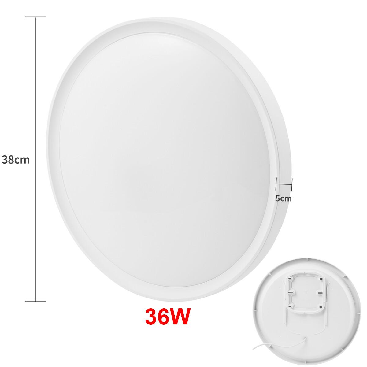 18W 36W LED Ceiling Light Round Panel Down Light Bathroom Kitchen Room