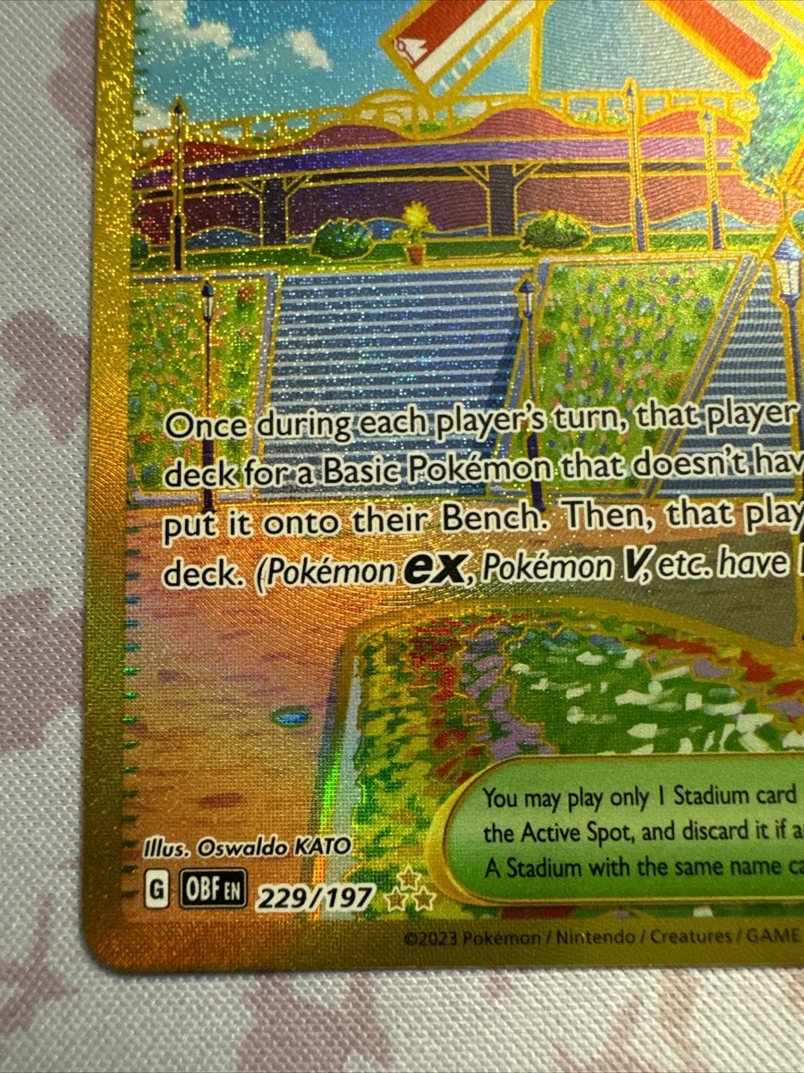Pokémon TCG: Artazon 229/197 Obsidian Flames Stadium Holo