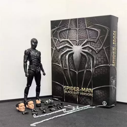 SHF Spider-Man No Way Home Black Suit Ver Figure Tobey Maguire - Picture 2 of 17