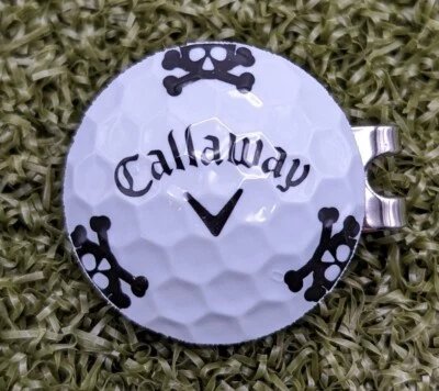 Callaway Truvis Chrome Soft Halloween Skull Golf Ball Marker With Magnetic...