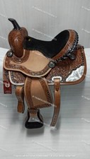 Western Barrel Leather Saddle ,Beautifully Hand Painted With Free Tack Set.