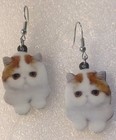Exotic Shorthair Cat Kitten Flat Double-Sided Acrylic Earrings Jewelry