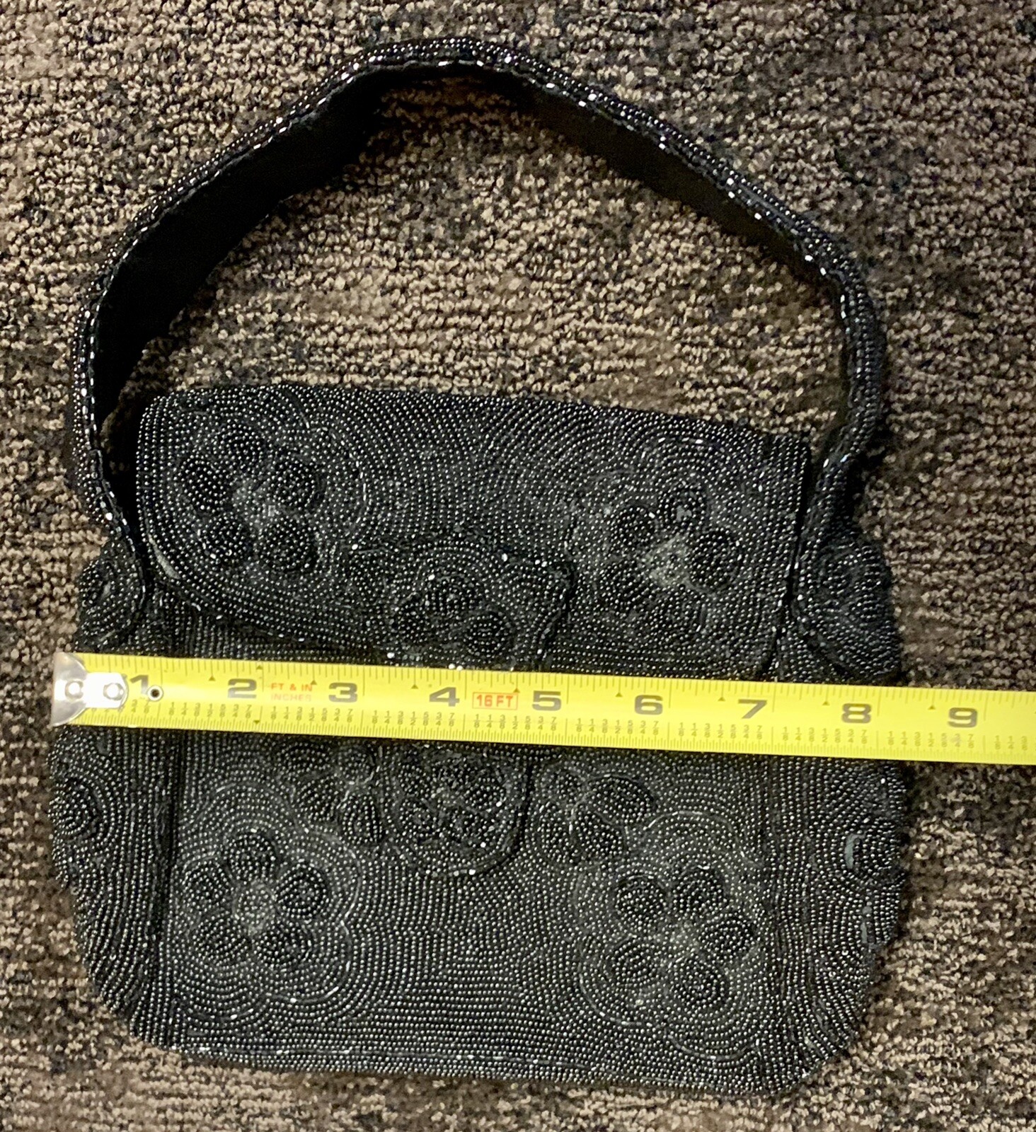 Vintage 30s Black HandBeaded Purse Made In France eBay