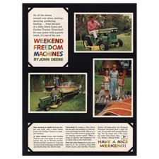 1968 John Deere: Weekend Freedom All the Chores Vintage Print Ad