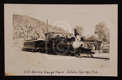 Cool RPPC of an Old Narrow Gauge Train. Idaho Springs, Colorado. C 1950's 