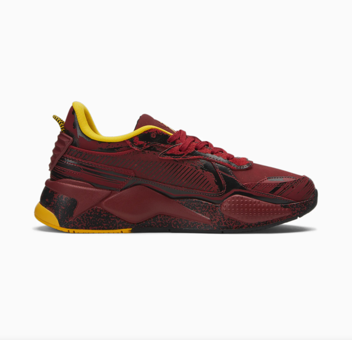 Puma x THE FLASH RS-X Red Dahlia Yellow Black Bait DC RSX