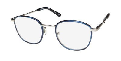 NEW EYEBOBS OUTSIDE 3172 READERS UNISEX 10 48-21-140 FULL-RIM BLUE SQUARE METAL