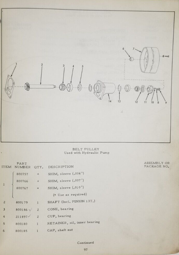 Toma de fuerza de polea de correa Allis Chalmer G para tractor hidráulico - número de fundición 207435 - Imagen 9 de 10