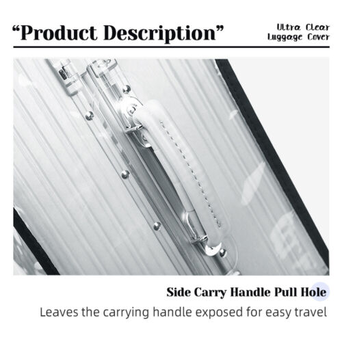Transparent Waterproof PVC Travel Luggage Protector Suitcase Cover 22 -30 Clear - Picture 2 of 10
