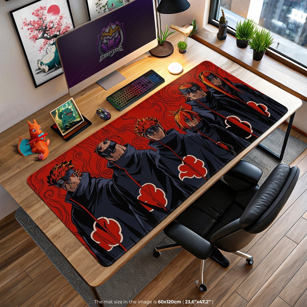 Akatsuki Naruto Mouse Pad, Anime Gaming Desk Mat, Ninja Clan Desk