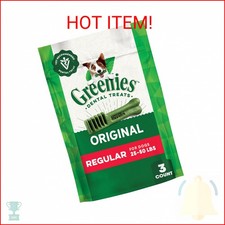 Greenies Veterinarian-Recommended Adult Natural Dental Dog Treats Regular Size,