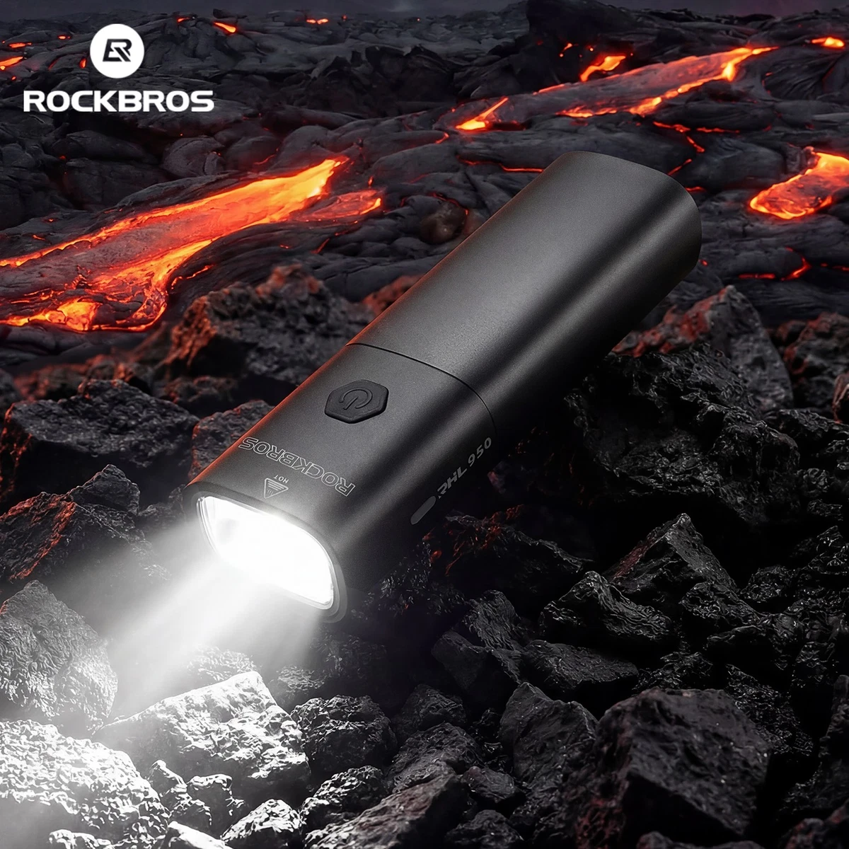 ROCKBROS Bicycle Night Riding Headlights Strong Light and Replaceable Battery