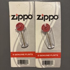 Zippo - 2 Packs of 6 Genuine Flints - For Zippo Lighters New Sealed