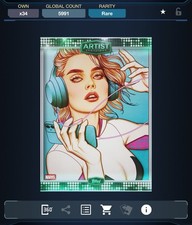 VIDEOGAME Topps Marvel 25 - ARTIST SPOTLIGHT JENNY FRISON Green - GWEN STACY