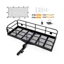 Hitch Mount Cargo Carrier Basket | 60"x24"x14" | 500 Lb Capacity | Includes N...