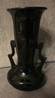 Vintage ROSEVILLE Pottery ROSECRAFT BLACK Dual Handled Vase 10.25 Inch High