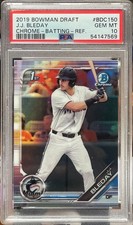 J.J. Bleday 2019 Bowman Chrome Draft 1st Refractor #BDC-150 PSA 10 Marlins