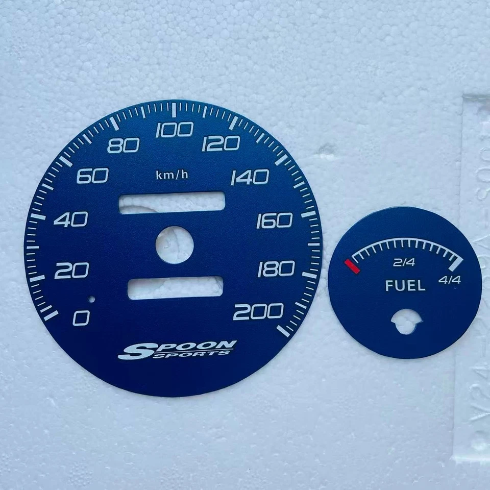 Speedometer Dial Face Gauges For Honda Integra DC2 Cluster Overlay 200KM/H Blue - Image 4 of 4
