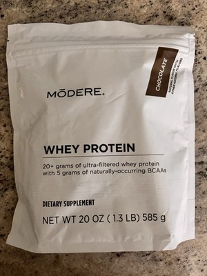 Delicious Modere Whey Protein Chocolate 20 Oz (1.3 Lb) Dietary Supplement