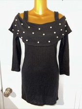 SALE 3 for $20 Black Off The Shoulder Pearl Dress Size Women’s Small