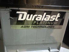 Duralast Platinum 35 AGM Battery. 650 CCAs 4/25 Sticker
