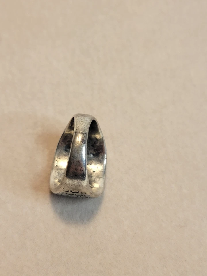 Anillo de madreperla para hombre de plata de ley 925 talla 11 hecho a mano 16 gramos grabado Foto 4 de 4