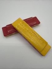 Vintage Plastic Red And Yellow Toy Harmonica U.S. Lot Of 2