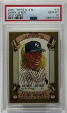 Derek Jeter PSA 10 -2007 Topps Allen & Ginter ‘Dick Perez Portrait’ Yankees, HOF