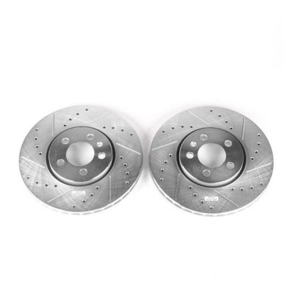 Front Evolution Drilled & Slotted Rotors - Pair for 99-10 Volkswagen EBR641XPR
