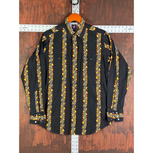 Camicia Panhandle Slim Filo Spinato Fiamma Fuoco Perla Snap Manica Lunga Uomo Medium - Foto 2 di 13
