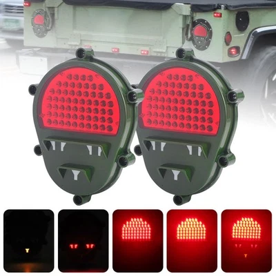 2x New LED Brake Red Rear Stop Tail Lights Lamps For Humvee H1 M998 M35 12422958 - Image 1 of 4