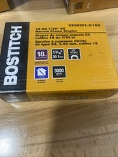 BOSTITCH 18 GA 7/32" SX Narrow Crown Indoor Staples, Qty 3000, 1-3/16"