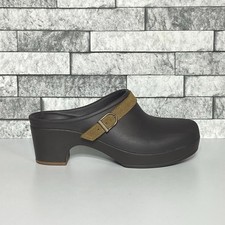 Crocs Sarah Clogs Womens 9 Brown Heel Mules Dual Comfort