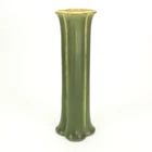 Rookwood Pottery production tall lobed form vase arts & craft matte green 17.25"