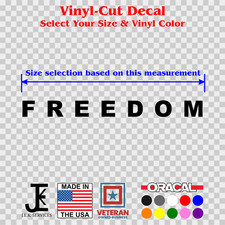 FREEDOM Vinyl Decal Sticker - Cars, Trucks, Jeeps - Charlie Kirk Patriot TPUSA