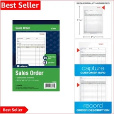 Professional 3-Part Carbonless Sales Order Book - 50 Forms for Smart Invoicing