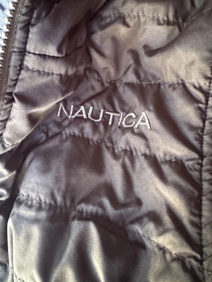 Chaqueta acolchada ligera para niños Nautica talla L 14/16 negra/gris Foto 4 de 4