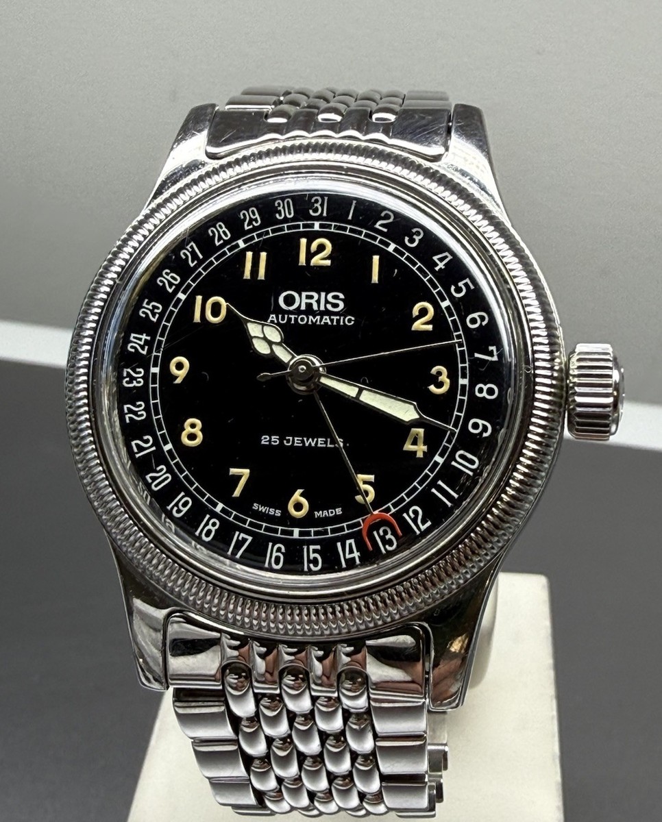 Oris Big Crown Pointer Date Watch Automatic Black Dial Bracelet