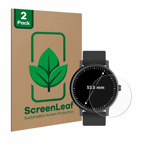 2x ScreenLeaf Displayschutzfolie für Kreisrunde Displays (ø: 53 mm) nachhaltig v
